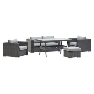 MEXICO SOFA DINING SET (GREY)