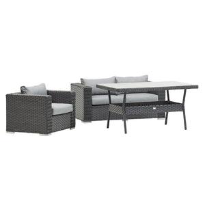 MEXICO SOFA DINING SET (GREY)