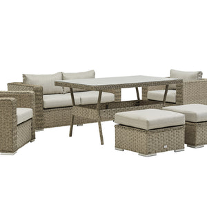 MEXICO SOFA DINING SET (NATURAL)