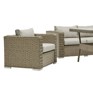 MEXICO SOFA DINING SET (NATURAL)