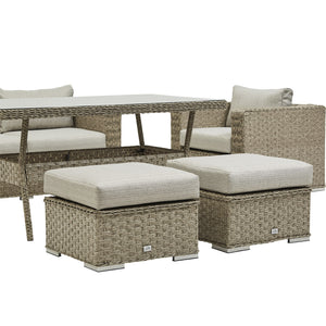 MEXICO SOFA DINING SET (NATURAL)