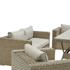 MEXICO SOFA DINING SET (NATURAL)