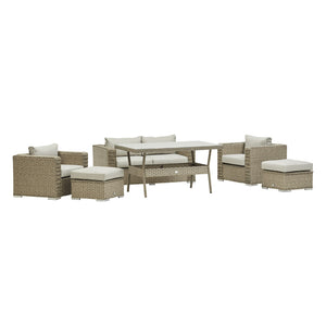 MEXICO SOFA DINING SET (NATURAL)