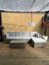 Load image into Gallery viewer, Atlanta Contemporary 4 Seater Rattan Corner Sofa with Large Footstool &amp; Coffee Table