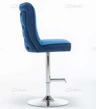 Load image into Gallery viewer, Coco Blue Tufted  Bar Stools