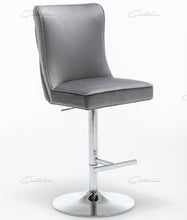 Load image into Gallery viewer, Coco Dark Grey Tufted Bar Stools