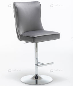 Coco Dark Grey Tufted Bar Stools