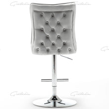 Load image into Gallery viewer, Coco Light Grey Tufted Bar Stools