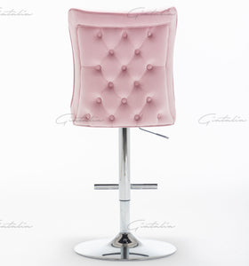 Coco Pink Tufted Bar Stools