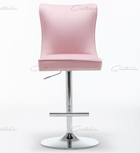 Coco Pink Tufted Bar Stools