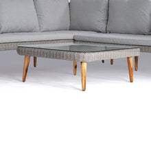 Load image into Gallery viewer, Chicago Contemporary Rattan Corner Sofa with Coffee Table/Footstool