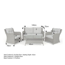 Load image into Gallery viewer, Santa Monica 2 Seater Sofa and 2 Armchairs with Coffee Table