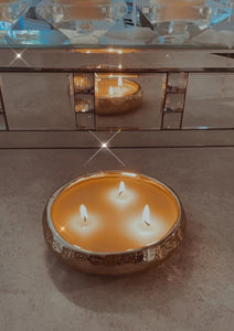 3 Wick Gold Candle