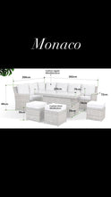 Load image into Gallery viewer, Monaco Large Corner High Back Sofa Dining Set in Beige