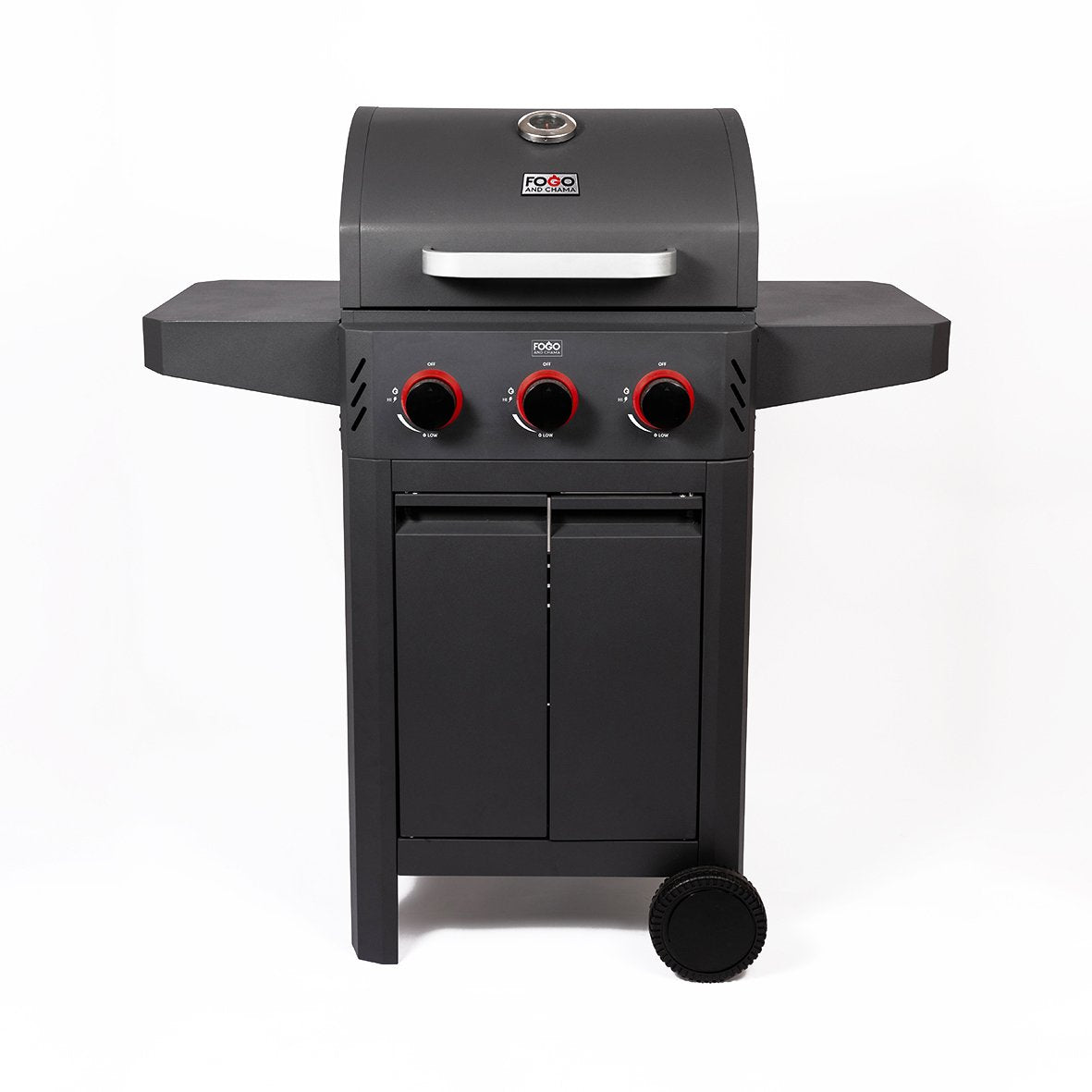 Fogo & Chama, 3 burner BBQ, front view