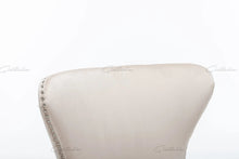 Load image into Gallery viewer, Camilla Cream  French Plush Tufted Winged Velvet Dining Chair