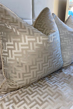 Load image into Gallery viewer, Florence Cushion in Beige or White, shown with the matching throw.
