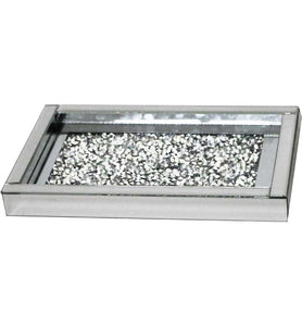 Silver Crystal Tray 21x33x3cm