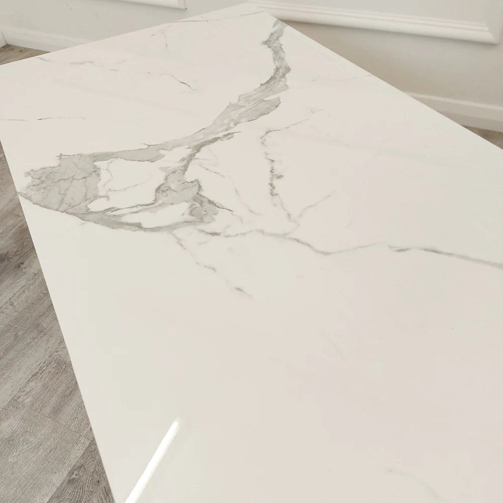 Vogue Gold Coffee Table with Polar White Sintered Top
