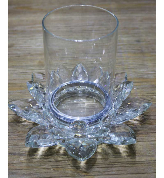 Crystal Lotus Candle Holder