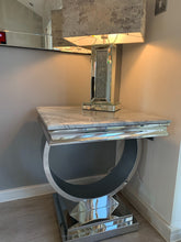 Load image into Gallery viewer, Crystal Table Lamp With Grey Marble Shade