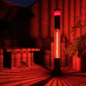 Electric Outdoor Patio Heater with LED Light and Bluetooth Speaker