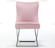 Load image into Gallery viewer, Coco X Leg Tufted Pink Dining Chairs