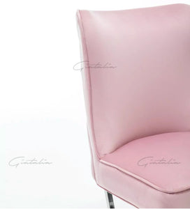 Coco X Leg Tufted Pink Dining Chairs