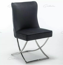 Load image into Gallery viewer, Coco X Leg Tufted Black Dining Chairs
