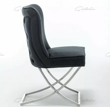 Load image into Gallery viewer, Coco X Leg Tufted Black Dining Chairs