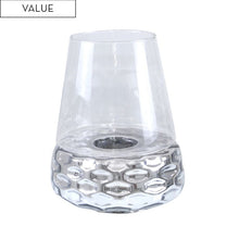 Load image into Gallery viewer, Large Silver Dimple Candle Holder