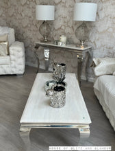 Load image into Gallery viewer, Louis Cream Marble &amp; Chrome Coffee Table 120cm x 60cm x 42cm