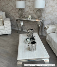 Load image into Gallery viewer, Louis Cream Marble &amp; Chrome Coffee Table 120cm x 60cm x 42cm