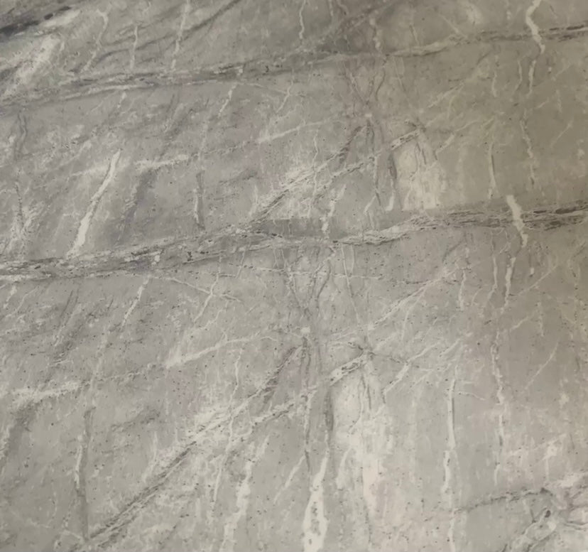 1.5m Louis Grey Marble & Stainless Steel Dining Table