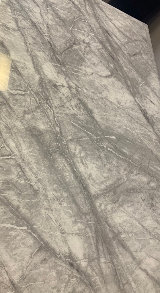 Louis Grey Marble & Stainless Steel Coffee Table 120cm x 60cm x 42cm