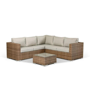 Malibu Compact Corner Sofa Set Beige