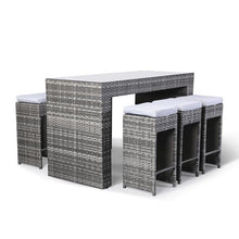 Load image into Gallery viewer, Club Tropicana Grey Rattan Bar Set