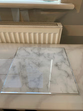 Load image into Gallery viewer, Grey Marble Candle Plate/Placemat x 4
