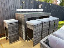 Load image into Gallery viewer, Club Tropicana Grey Rattan Bar Set