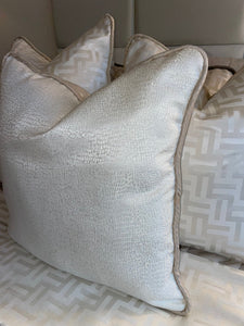 Rome Cushion shown in Silver.