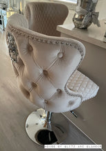 Load image into Gallery viewer, Valentina Mink/Cream Velvet Lion Knocker Bar Stool