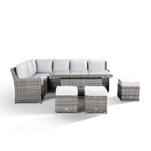 Load image into Gallery viewer, Monaco Large Corner High Back Sofa Dining Set in Beige