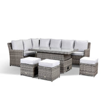 Load image into Gallery viewer, Monaco Large Corner High Back Sofa Dining Set in Beige