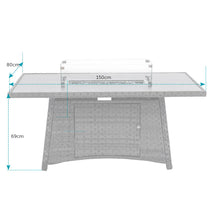 Load image into Gallery viewer, Cuba Corner Sofa with Firepit Dining Table, Bench and Stool