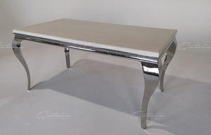 Louis CREAM Marble Dining Table 140cm by 80cm