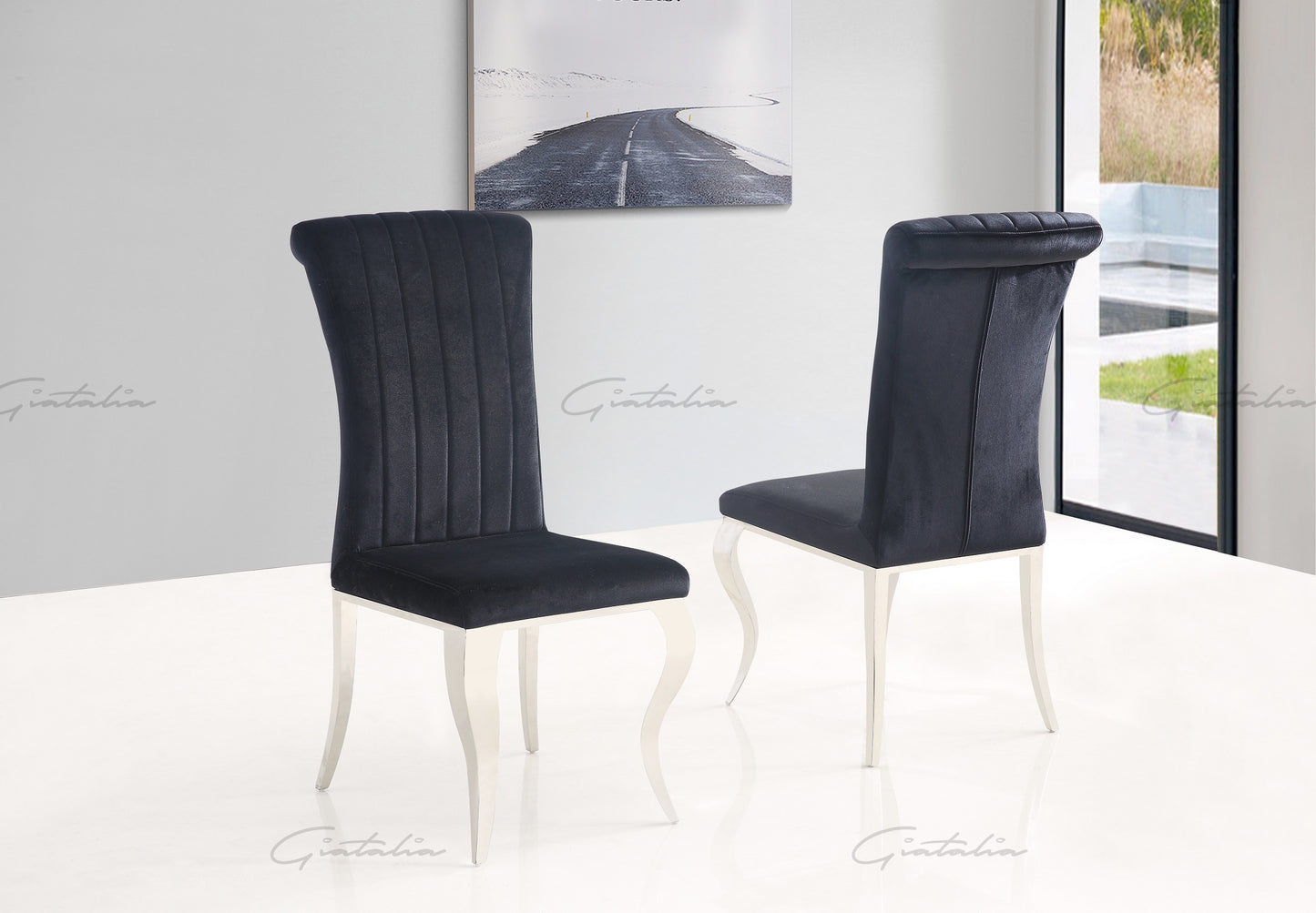Lia Black High Back Dining Chair