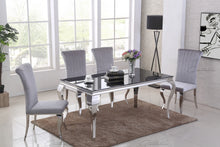 Load image into Gallery viewer, Louis BLACK Glass Dining Table 160cm by 90cm