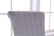 Load image into Gallery viewer, Lia Grey High Back Velvet Dining Chair
