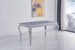 Louis WHITE Marble Dining Table 140cm by 80cm