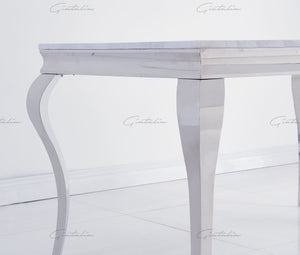 Louis WHITE Marble Dining Table 140cm by 80cm